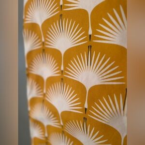 SPOONFLOWER 1920’s Art Deco Swans in Golden Yellow Curtains | 2 - 50x80 Panels